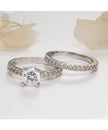 Aotiwe Vintage Ring Jewelry for Women - Four Claws Silver Ring with Cubic Zircon | Perfect Gift - Size 52 (16.6) - Buy Online on GoSupps.com