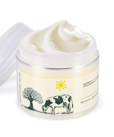 Beef Tallow for Skin Tallow Face Moisturizer Grass Fed Organic Whipped Tallow Balm Unscented Tallow Cream for Face & Body All-Natural Care for Dry Skin - Buy Online on GoSupps.com