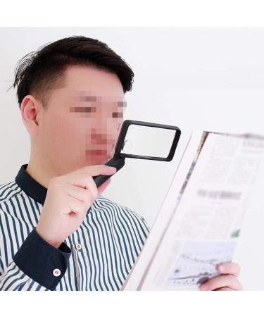 Folding Hand-held Glass 4X Rectangular Folding Reading Mirror for Reading Inspection Low Vision Hobbies and Crafts Good Times - Buy Online on GoSupps.com