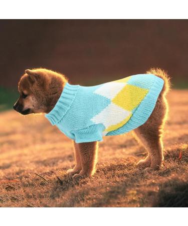 Winter Warm Dog Sweater for Small Dogs | Stylish Turtleneck & Knitted Vest | Soft & Cozy Pet Sweater - Blue (2XL) - Buy Online on GoSupps.com