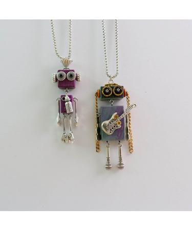 Oralgos Wooden Block Robot Necklace - Stylish Adjustable Choker for Men & Women | Unique Punk Keybone Chain FN1038 - Buy Online on GoSupps.com