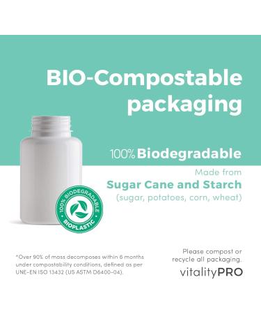 vP Vitality Pro TMG 500mg x 120 Capsules - Third Party Tested Over 99% Purity - Vitality Pro Trimethylglycine Supplement - High Strength TMG Supplement - Buy Online on GoSupps.com