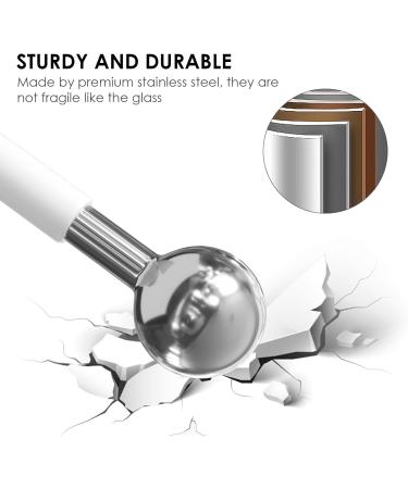 Unbreakable Stainless Steel Ice Globes for Facials Cooling Roller for Face Neck & Eyes Cryo Sticks for Skin Care Targets Dark Circles Puffiness Wrinkles and Collagen Productions White - Buy Online on GoSupps.com