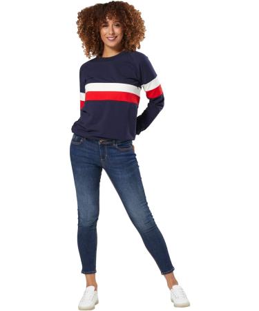 Zeta Ville Maternity Nursing Zipped Sweatshirt Striped Jumper 1110 - Navy - Size 16 - Buy Online on GoSupps.com