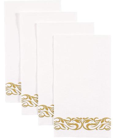 200 Pack Gold Paper Napkins Guest Towels - Premium 3-Ply Disposable Dinner Napkins for Parties, Weddings & Events - Soft, Absorbent Kitchen Napkins - Buy Online on GoSupps.com