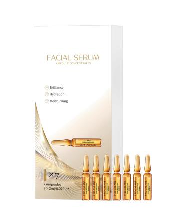 7-Pack Hydrating Facial Serum with 10% Glycerin & Natural Extracts Gentle Moisturizing Essence for Daily Skin Care