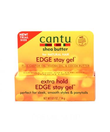 CANTU Shea Butter for Natural Hair Extra Hold Edge Stay Gel 0.5oz 0.5 Oz