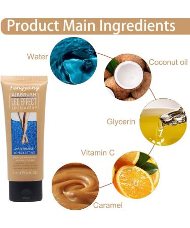 Fengyang Makeup Base for Legs Long Lasting Leg Makeup Waterproof Leg Makeup Waterproof No Transfer Makeup for Tattoo (Whee 4 oz) - Buy Online on GoSupps.com