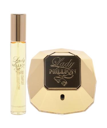 Paco Rabanne Lady Million for Women - 2 Pc Gift Set 2.7oz EDP Spray 0.68oz EDP Travel Spray - Buy Online on GoSupps.com