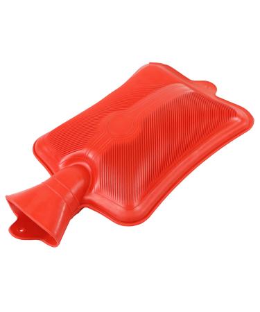 Classic Red Rubber Hot Water Bottle, Hot Compress, Pain Relief from Headaches, Cramps, Arthritis, Back Pain, Sore Muscles, Injuries - 2 Quart Capacity