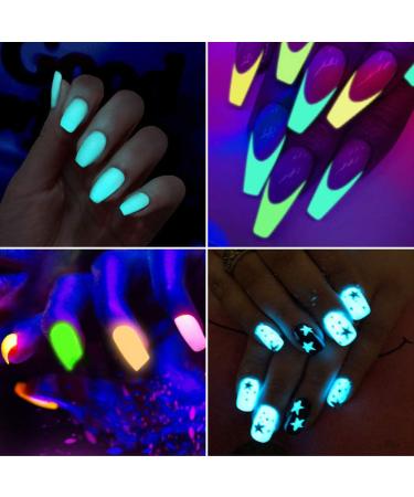 Glow in The Dark Pigment Powder Set - Pack of 24 Neon Color Changing Luminous Powder for Epoxy Resin, DIY Crafts, Nail Art & Halloween Party - Buy Online on GoSupps.com