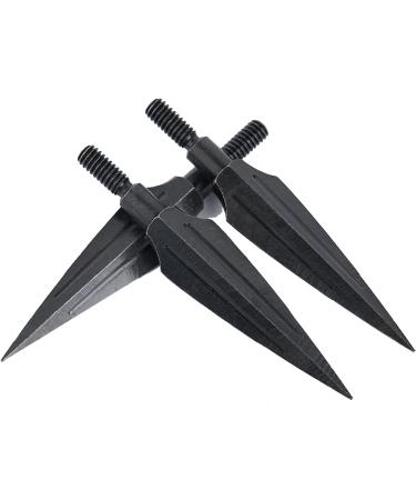Huntingdoor Traditional Broadheads 12Pcs - Screw-in Solid Metal Archery Arrow Tips - TYPE 3 120Grain - Buy Online on GoSupps.com