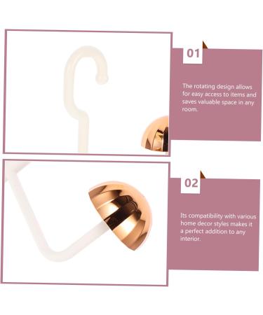Alipis 2pcs Rotating Coat Rack Keychain Wallet Purses Stainless Hanging Hooks Stainless Steel Wardrobe Rod 31.00X27.00X6.00CM White - Buy Online on GoSupps.com