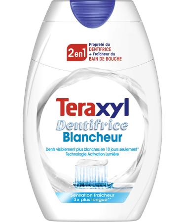 Teraxyl - 2-in-1 Toothpaste - Toothpaste and Mouthwash - White - Activation Technology Light - Fresh Feeling - Tube of 75 ml