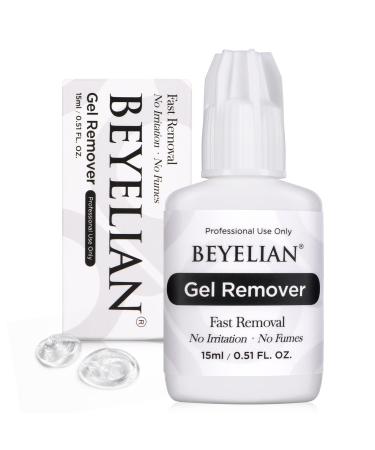 BEYELIAN Lash Extensions Remover  0.51 Fl Oz/15ml Lash Remover for Lash Extensions Professional Gel Remover 60 Sec Dissolution Time for Individual Lash Extensions Adhesive (15ml)