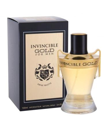 INVINCIBLE GOLD 3.4 Oz EDT Woody Aromatic fragrance for Men's Cologne Eau de Toilette