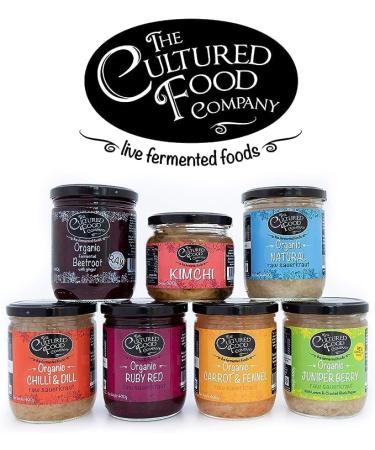 Organic Raw Sauerkraut 1kg Jar - Traditionally Fermented by The Cultured Food Company - Buy Online on GoSupps.com