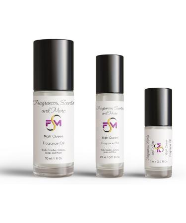 Night Queen Fragrance Oil - 0.33 Fl Oz Glass Roll On (10ml) 0.33 Fl Oz (Pack of 1) - Buy Online on GoSupps.com