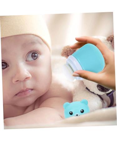 POPETPOP 2pcs Body Powder Box Small Containers Body Talcum Lovely Bear Baby Powder Case Child Cartoon Bracket Blue 10x7cm - Buy Online on GoSupps.com