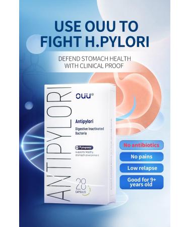 Pylopass Lactobacillus Reuteri Probiotic - H Pylori Treatment for Adults & Children 9+ | 20 Billion CFU | 28 Capsules | Heartburn Relief - Buy Online on GoSupps.com