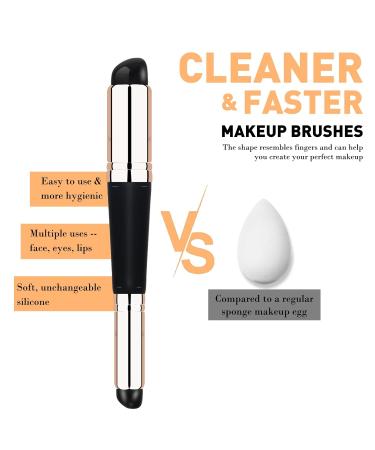 Buy Silicone Lip Brush Applicator - Dual Ended Jelly Fingertips Makeup Tool for Flawless Lipstick Nails & Face Contouring | Reusable & Multi-Purpose - Buy Online on GoSupps.com