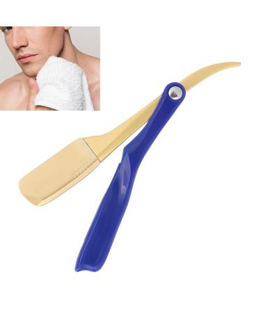 Professional Classic Folding Shaving Holder for Men | Gold & Blue Manual Facial Hair Shaving Tool - Best Shaving Experience - Buy Online on GoSupps.com