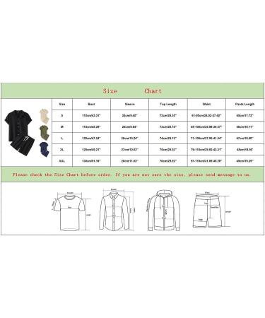 GXLONG Men's Casual Cotton Linen 2 Piece Pajama Set - Short Sleeve Shirt & Drawstring Shorts | Loungewear & Beach Yoga Outfit | XX-Large, Khaki - Buy Online on GoSupps.com