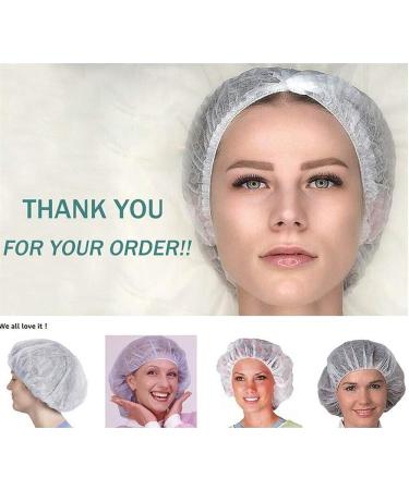 100 Pcs Tvoip Disposable Hair Net Cap - Anti Dust Non-Woven Bouffant Cap in White - Buy Online on GoSupps.com
