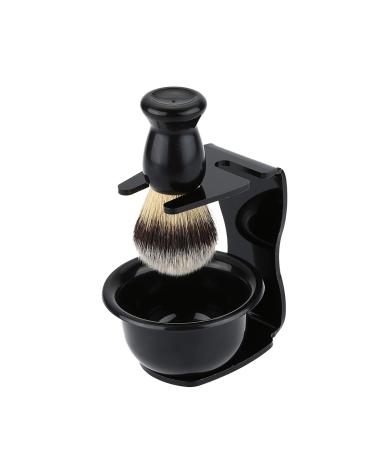 Qiuni 3 in 1 razor brush kit shaving frame base + razor shell + shaving bowl modern design bristle h razor brush acrylic materials shaving tools