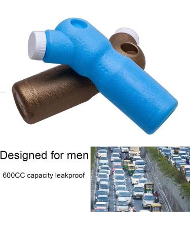 Alacritua Male Urinal Pee Urine Bottle Spill Proof Urinals for Men Plastic Male Urinal Portable Urinal Pee Bottles for Men Urine Collection for Incontinence Elderly and Travel Bottle 60CC - Buy Online on GoSupps.com