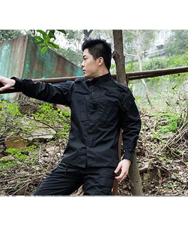 ATAIRSOFT Men's Tactical Army BDU Jacket & Pants Suit for Airsoft Paintball & Hunting - Black - Buy Online on GoSupps.com