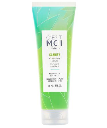 C'est Moi Clarify Cleansing Scrub | Gentle Facial Cleanser  Exfoliating Scrub  Works on Delicate & Sensitive Skin  Clinically Tested Non-Toxic Ingredients feat. Salicylic Acid  EWG Verified  4 fl oz
