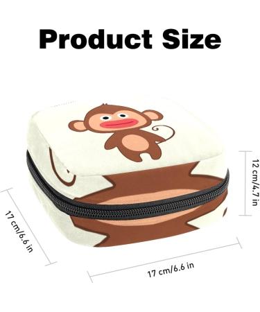 Menstrual Bag with Zipper | Stylish Ladies Napkin Pouch & Tampons Collection Bag for Women & Girls | Dumb Monkey Design - Buy Online on GoSupps.com