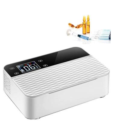 Portable Mini Insulin Cooler Box Car Refrigerator Drug Cooler Medical Refrigerator Suitable for Travel/Interferon/Drug Storage 1 battery