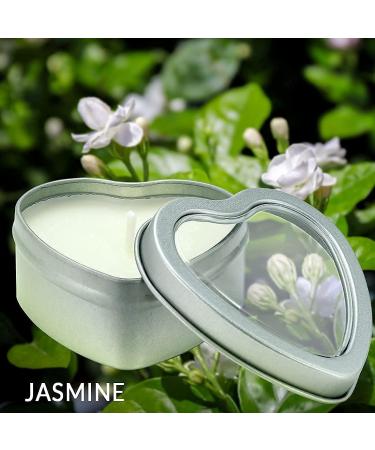 DEYBBY Jasmine Scented Soy Wax Tealight Candles - Heart-Shaped Aromatherapy Gifts for Women (Pack of 6 - Buy Online on GoSupps.com