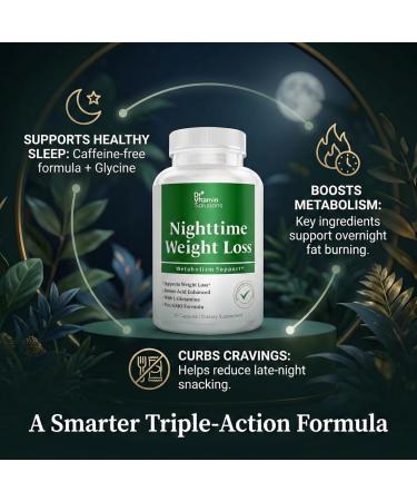 Nighttime Fat Burner Supplements - Appetite Suppressants for Weight Loss - Women & Men, Sleep & Relaxation - Metabolism Booster Weight Loss Pills 30 1 Bottle, 30 Capsules - Buy Online on GoSupps.com