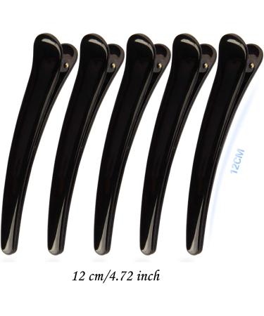Flzone 12 Black Duck Hair Clips for Women - Alligator Curl Hair Clamps | DIY Hair Accessories for Girls (12cm/4.72 inch) - Buy Online on GoSupps.com