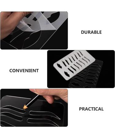 Healvian Eyebrow Stencil Plate Eyebrow Drawing Mold Makeup Practice Accessory Makeup Tool Transparent Acrylic - Buy Online on GoSupps.com