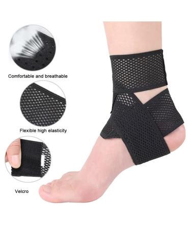 Ankle Compression Wrap - Adjustable Elastic Bandage & Breathable Brace for Sports Protection (Medium) - International Shipping Available - Buy Online on GoSupps.com