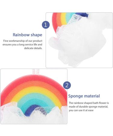 Rainbow Shaped Cloud Bath Ball Baby Scrubber - Portable Body Sponge for Infants | International Shipping Available - Buy Online on GoSupps.com