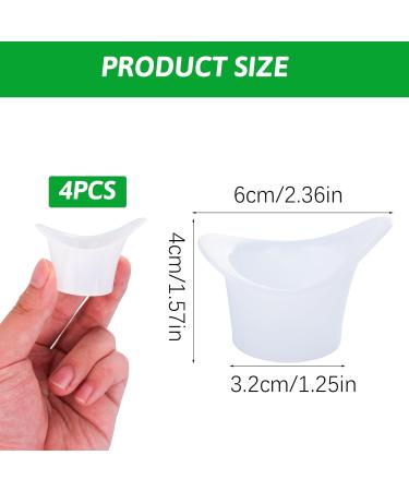 Silicone Eye Wash Cup 8ml - Set of 4 Non-Sterile Eye Flush Cups for Refreshing Tired Eyes - Buy Online on GoSupps.com