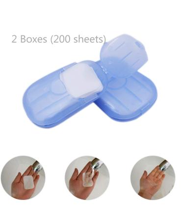 Portable Disposable Travel Soap Sheets - 200 Scented Foaming Paper Soap Sheets for Hiking & Bathing | Eco-Friendly Hand Washing Solution - Buy Online on GoSupps.com
