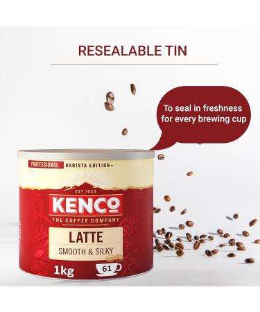 Kenco Latte Instant Coffee | Creamy & Sweet Taste | Smooth and Silky | Instant Perfection |Balanced and Grounded | Recyclable Tin | 1Kg - Buy Online on GoSupps.com