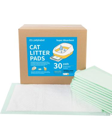petphabet Cat Litter Box Pads kitten training pads- Litter Box Pads 16.9 x 11.4 -30 Count - Buy Online on GoSupps.com