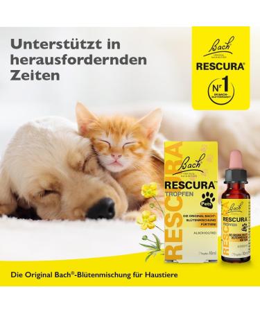 Original Bach Rescura Pets Doppelpack 2 x 10 ml | Bach Flower Remedy for Animals | Dr. Edward Bach's Formula | Natural Stress Relief for Pets - Buy Online on GoSupps.com