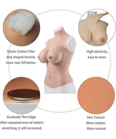 Knobco High Collar Silicone Breast Forms - Realistic Prosthesis for Mastectomy Weddings Halloween & Cosplay - Brown Skin Size C - Buy Online on GoSupps.com