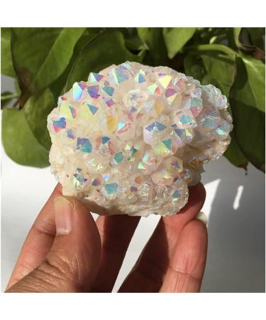 Natural Crystal Rough Home Decor White electroplated Quartz Crystal Cluster Specimen Stone Reiki Decoration Soothing Crystal Household (Size : 160-180g) - Buy Online on GoSupps.com