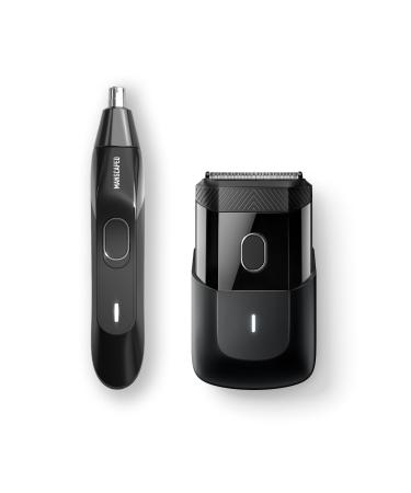 MANSCAPED The Handyman Travel Duo includes The Weed Whacker 2.0 Nose & Ear Hair Trimmer and Portable Men s Compact Facial Hair Shaver with Long-Hair Leveler & Foil Blades