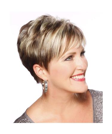 Fleurapance woman women supernatural short straight wig bobo head bob - style stylish wave synthetic heat resistant like real hair with pony attractively fashionable lured wig - Buy Online on GoSupps.com