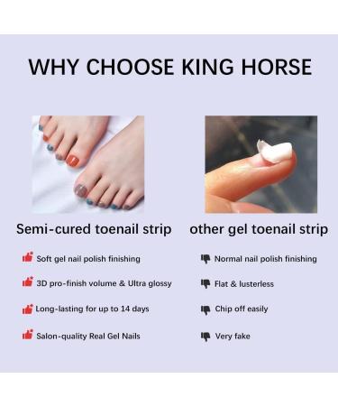 Blue Sky Z074 Semi-Cured Gel Pedi Strips - Long Lasting Glossy Gel Toenail Stickers for Salon-Quality Nails at Home - Buy Online on GoSupps.com